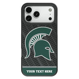 Michigan State University Spartans Personalized EndZone Plus Bump Phone Case for Apple iPhone