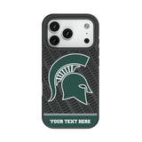Michigan State University Spartans Personalized EndZone Plus Bump Phone Case for Apple iPhone