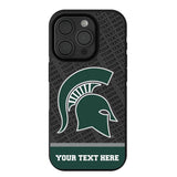 Michigan State University Spartans Personalized EndZone Plus Bump Phone Case for Apple iPhone