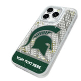 Michigan State University Spartans Personalized EndZone Plus Glitter Phone Case for Apple iPhone