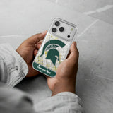 Michigan State University Spartans Personalized EndZone Plus Glitter Phone Case for Apple iPhone