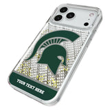 Michigan State University Spartans Personalized EndZone Plus Glitter Phone Case for Apple iPhone