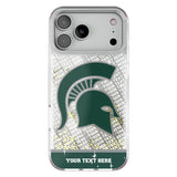 Michigan State University Spartans Personalized EndZone Plus Glitter Phone Case for Apple iPhone