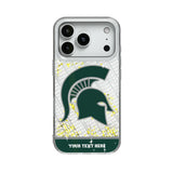 Michigan State University Spartans Personalized EndZone Plus Glitter Phone Case for Apple iPhone
