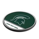 Michigan State University Spartans Personalized Endzone Solid 15-Watt Wireless Charger