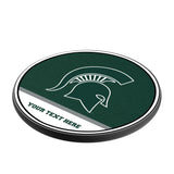Michigan State University Spartans Personalized Endzone Solid 15-Watt Wireless Charger