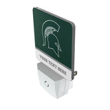 Michigan State University Spartans Personalized Endzone Solid Night Light 2-Pack