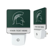 Michigan State University Spartans Personalized Endzone Solid Night Light 2-Pack