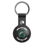 Michigan State University Spartans Personalized Insignia Black Airtag Holder