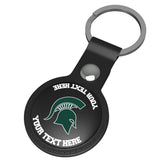 Michigan State University Spartans Personalized Insignia Black Airtag Holder