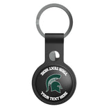 Michigan State University Spartans Personalized Insignia Black Airtag Holder