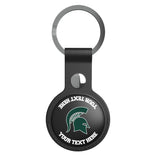 Michigan State University Spartans Personalized Insignia Black Airtag Holder