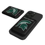 Michigan State University Spartans Personalized Insignia Black Magnetic Credit Card Wallet