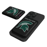 Michigan State University Spartans Personalized Insignia Black Magnetic Credit Card Wallet