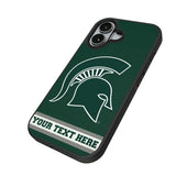 Michigan State University Spartans Personalized Stripe Bump Phone Case for Apple iPhone