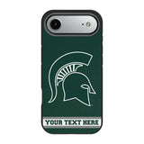 Michigan State University Spartans Personalized Stripe Bump Phone Case for Apple iPhone