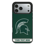 Michigan State University Spartans Personalized Stripe Bump Phone Case for Apple iPhone
