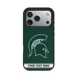 Michigan State University Spartans Personalized Stripe Bump Phone Case for Apple iPhone