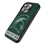 Michigan State University Spartans Personalized Stripe Bump Phone Case for Apple iPhone