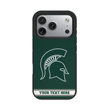 Michigan State University Spartans Personalized Stripe Bump Phone Case for Apple iPhone