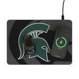 Michigan State University Spartans Personalized Tilt 15-Watt Wireless Charger and Mouse Pad