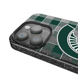 Michigan State University Spartans Plaid Black Bling Phone Case for Apple iPhone