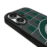 Michigan State University Spartans Plaid MagSafe Compatible Phone Case for Apple iPhone