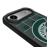 Michigan State University Spartans Plaid MagSafe Compatible Phone Case for Apple iPhone