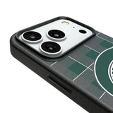 Michigan State University Spartans Plaid MagSafe Compatible Phone Case for Apple iPhone