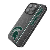 Michigan State University Spartans Sidebar Black Bling Phone Case for Apple iPhone