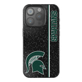 Michigan State University Spartans Sidebar Black Bling Phone Case for Apple iPhone