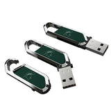 Michigan State University Spartans Solid USB 64GB Clip Style Flash Drive