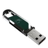 Michigan State University Spartans Solid USB 64GB Clip Style Flash Drive