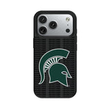 Michigan State University Spartans Text Backdrop MagSafe Compatible Phone Case for Apple iPhone