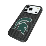 Michigan State University Spartans Text Backdrop MagSafe Compatible Phone Case for Apple iPhone