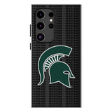 Michigan State University Spartans Text Backdrop MagSafe Compatible Phone Case for Samsung Galaxy