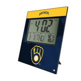 Milwaukee Brewers Color Block Wall Clock
