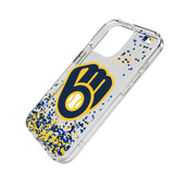 Milwaukee Brewers Confetti Clear Phone Case for Apple iPhone