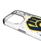 Milwaukee Brewers Confetti Clear Phone Case for Apple iPhone