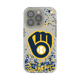 Milwaukee Brewers Confetti Clear Phone Case for Apple iPhone
