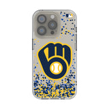 Milwaukee Brewers Confetti Clear Phone Case for Apple iPhone