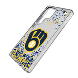Milwaukee Brewers Confetti Clear Phone Case for Samsung Galaxy