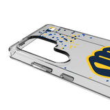 Milwaukee Brewers Confetti Clear Phone Case for Samsung Galaxy