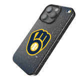 Milwaukee Brewers Linen Black Bling Phone Case for Apple iPhone