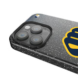 Milwaukee Brewers Linen Black Bling Phone Case for Apple iPhone