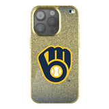 Milwaukee Brewers Linen Bling Phone Case for Apple iPhone