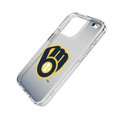 Milwaukee Brewers Linen Clear Phone Case for Apple iPhone
