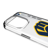 Milwaukee Brewers Linen Clear Phone Case for Apple iPhone