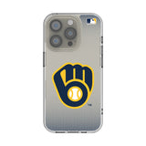 Milwaukee Brewers Linen Clear Phone Case for Apple iPhone