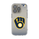 Milwaukee Brewers Linen Clear Phone Case for Apple iPhone